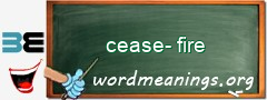 WordMeaning blackboard for cease-fire